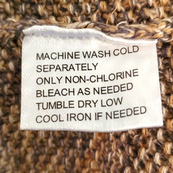 WEATHERPROOF VINTAGE XL BROWN & CREAM KNIT LONGSLEEVE CREW NECK SWEATER - Picture 5 of 5